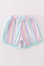 Load image into Gallery viewer, Multicolored stripe girl shorts
