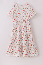 Load image into Gallery viewer, Red the lord&#39;s chicken print mom dress
