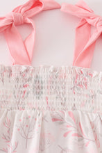 Load image into Gallery viewer, Pink Blush Meadow smocked girl bloomer set
