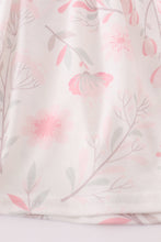 Load image into Gallery viewer, Pink Blush Meadow smocked girl bloomer set
