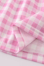 Load image into Gallery viewer, Pink let&#39;s baking embroidery gingham dress
