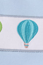 Load image into Gallery viewer, Blue hot air balloon embroidery boy set
