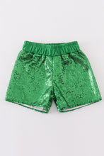 Load image into Gallery viewer, Green sequin mardi gras girl skorts
