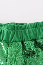 Load image into Gallery viewer, Green sequin mardi gras girl skorts
