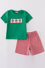 Load image into Gallery viewer, Red dot strawberry embroidery boy set
