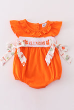 Load image into Gallery viewer, Orange clemson embroidery girl bubble
