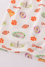 Load image into Gallery viewer, Orange clemson embroidery boy set
