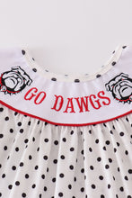 Load image into Gallery viewer, Red go dawgs embroidery girl set
