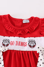 Load image into Gallery viewer, Red go dawgs embroidery dress
