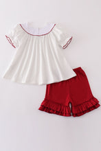 Load image into Gallery viewer, Maroon roll tide embroidery girl set
