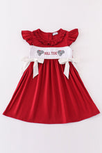 Load image into Gallery viewer, Maroon roll tide embroidery girl dress
