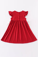 Load image into Gallery viewer, Maroon roll tide embroidery girl dress
