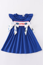 Load image into Gallery viewer, Blue gators embroidery girl dress
