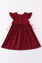 Load image into Gallery viewer, Maroon mississippi embroidery girl dress
