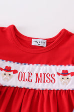 Load image into Gallery viewer, Red ole miss embroidery girl bloomer set
