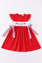 Load image into Gallery viewer, Red ole miss embroidery girl dress
