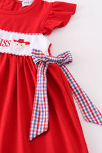 Load image into Gallery viewer, Red ole miss embroidery girl dress
