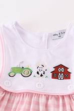 Load image into Gallery viewer, Pink farm embroidery girl bloomer set
