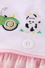 Load image into Gallery viewer, Pink farm embroidery girl bloomer set
