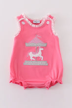 Load image into Gallery viewer, Pink carousel applique girl bubble
