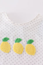 Load image into Gallery viewer, Blue lemon french knot girl set
