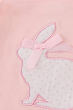 Load image into Gallery viewer, Pink easter bunny applique girl set
