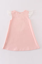 Load image into Gallery viewer, Pink easter bunny applique girl dress
