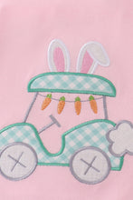 Load image into Gallery viewer, Pink golf easter applique girl set
