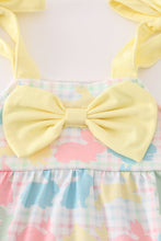 Load image into Gallery viewer, Easter bunny print bow girl bubble
