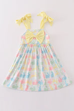 Load image into Gallery viewer, Easter bunny print bow girl dress
