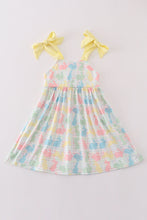 Load image into Gallery viewer, Easter bunny print bow girl dress
