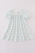 Load image into Gallery viewer, Green leaves bow print mom&amp;me dress
