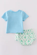 Load image into Gallery viewer, Blue St.Patricks clover boy bloomer set
