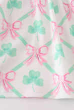 Load image into Gallery viewer, Green St.Patricks clover print girl set
