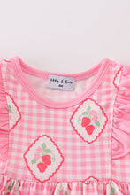 Load image into Gallery viewer, Pink strawberry girl bloomer set
