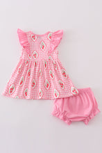 Load image into Gallery viewer, Pink strawberry girl bloomer set
