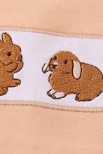 Load image into Gallery viewer, Tan easter bunny embroidery boy set
