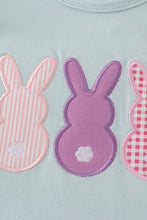 Load image into Gallery viewer, Blue easter bunny applique girl set
