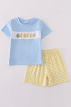 Load image into Gallery viewer, Yellow bunny egg embroidery boy set
