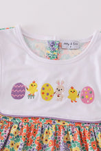 Load image into Gallery viewer, Easter floral bunny egg embroidery girl dress
