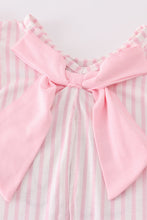 Load image into Gallery viewer, Pink easter bunny applique stripe girl set
