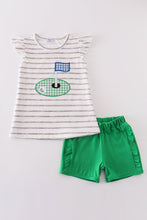 Load image into Gallery viewer, Green golf applique girl set
