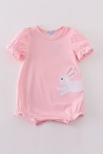 Load image into Gallery viewer, Pink easter bunny applique girl bubble
