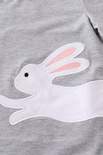 Load image into Gallery viewer, Grey easter bunny applique boy set
