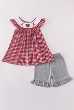 Load image into Gallery viewer, Alabama embroidery girl gingham set
