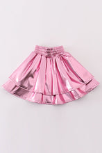 Load image into Gallery viewer, Pink girl ruffle laser skorts
