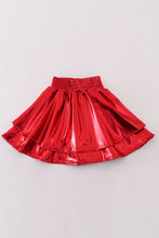 Load image into Gallery viewer, Red girl ruffle laser skorts
