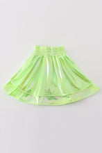 Load image into Gallery viewer, Chartreuse girl ruffle laser skorts
