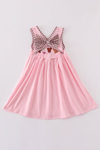 Load image into Gallery viewer, Pink character ice cream french knot dress
