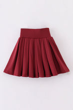 Load image into Gallery viewer, Maroon Pleats active skorts
